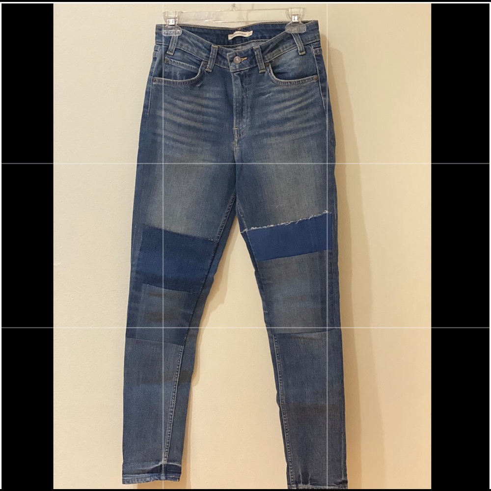 Levi’s 721 Vintage High Rise Skinny With Patchwork